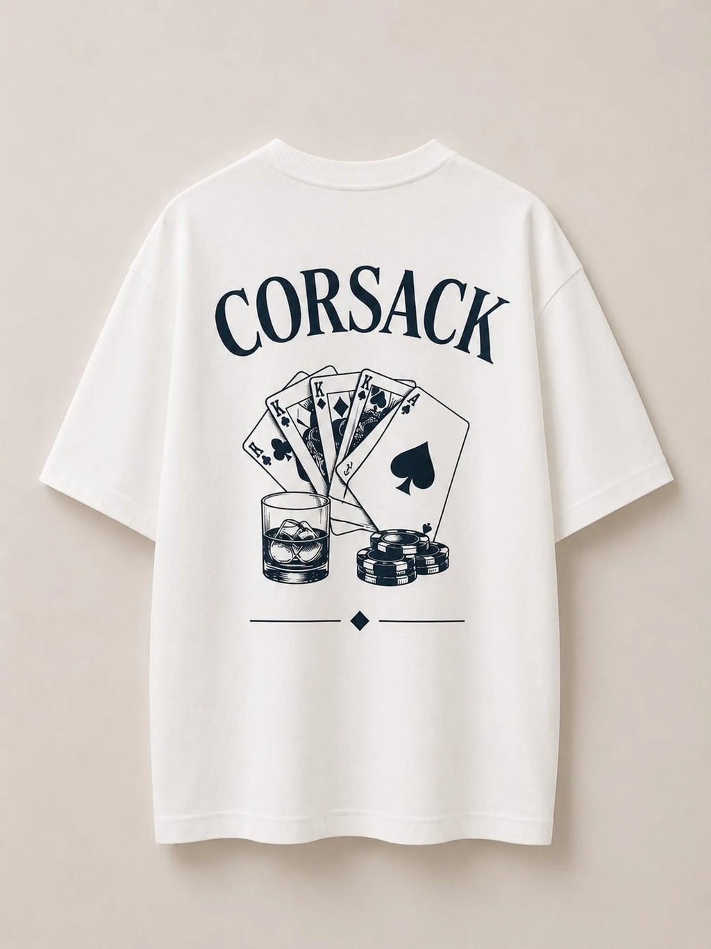 CORSACK Poker Edition Heavyweight Cotton Oversized T-Shirt: Casino Graphic Tee