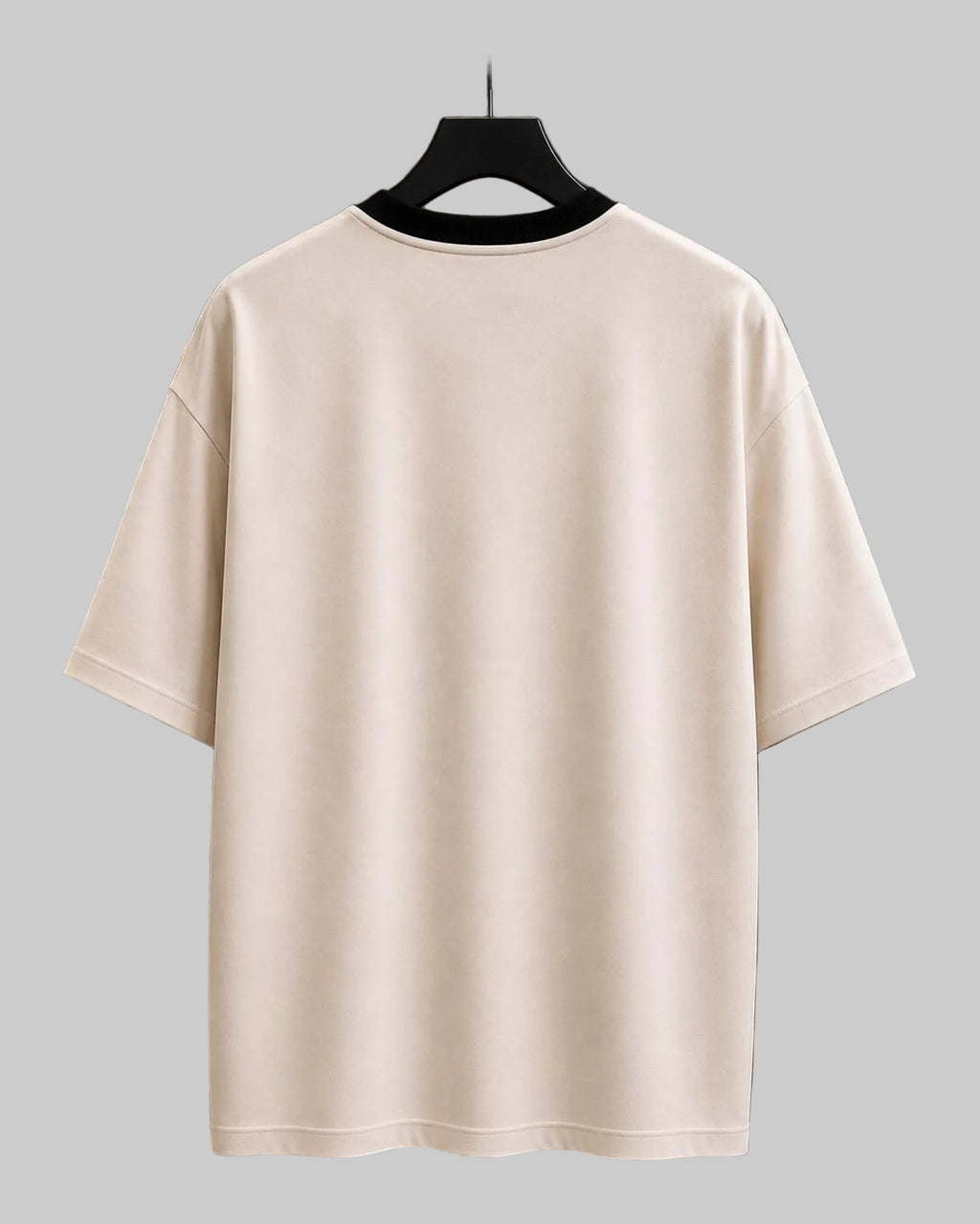 CORSACK Oversized Cotton T-Shirt with Contrast Collar & Embroidered Logo