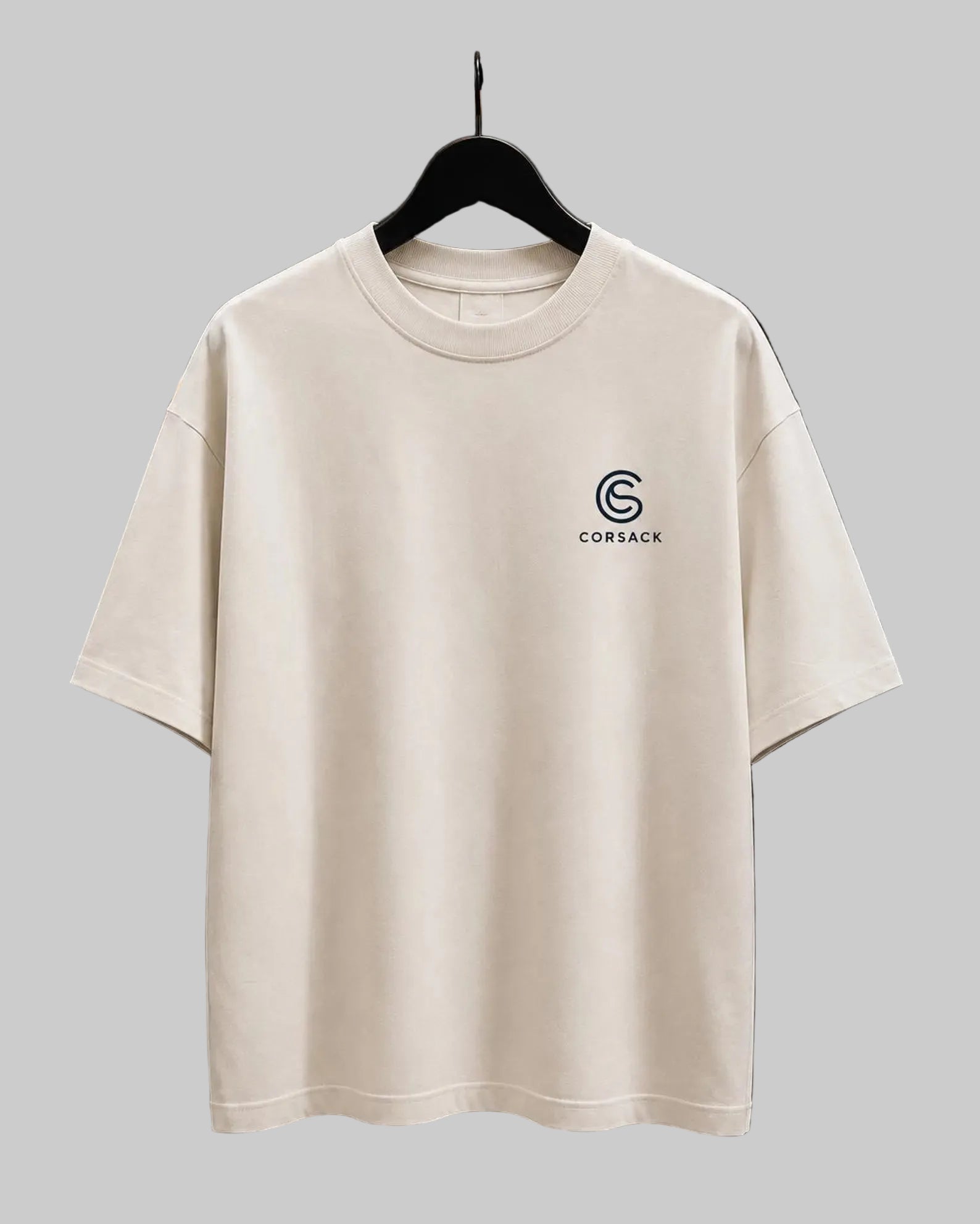 CORSACK Oversized 100% Cotton T-Shirt: Streetwear Comfort, Minimalist Logo