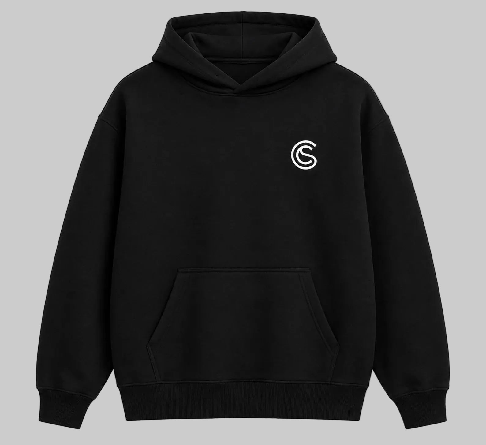 CORSACK Heavyweight Cotton Fleece Hoodie: Oversized Fit, Minimalist Logo Streetwear